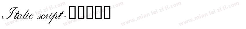 Italic script字体转换